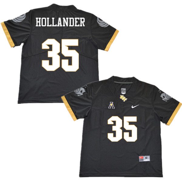 Men #35 Jared Hollander UCF Knights College Football Jerseys Sale-Black